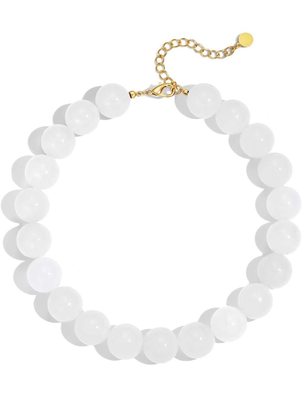Statement Cream White Bead Necklace